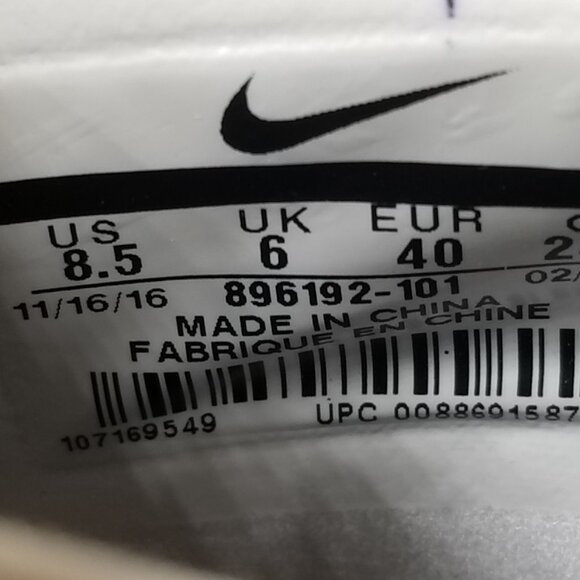 Nike Air Max 90 Ultra 2.0 EZ Slip-on Sneakers, White, Womens Size 8.5 US / 40 - Picture 12 of 12
